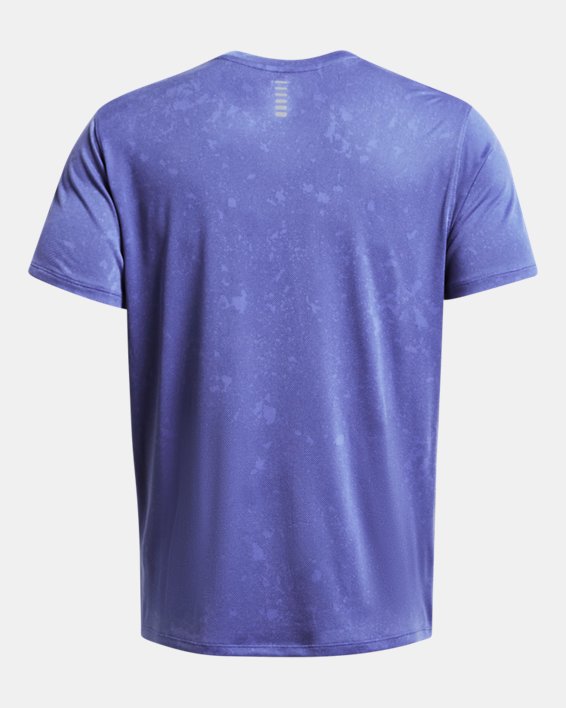 Men's UA Launch Splatter Short Sleeve in Purple image number 4